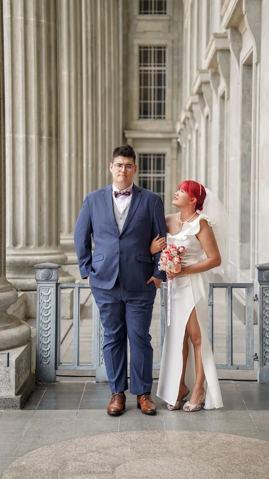 Pre-wedding and solemnisation at Jurong Lake Gardens and National Gallery